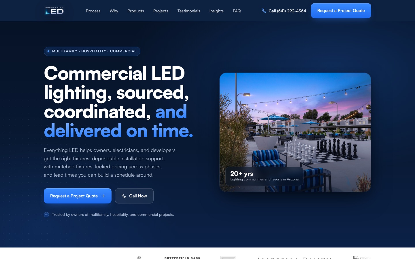 Everything LED website screenshot