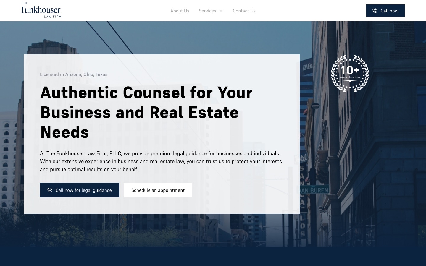 Funkhouser Law Firm website screenshot