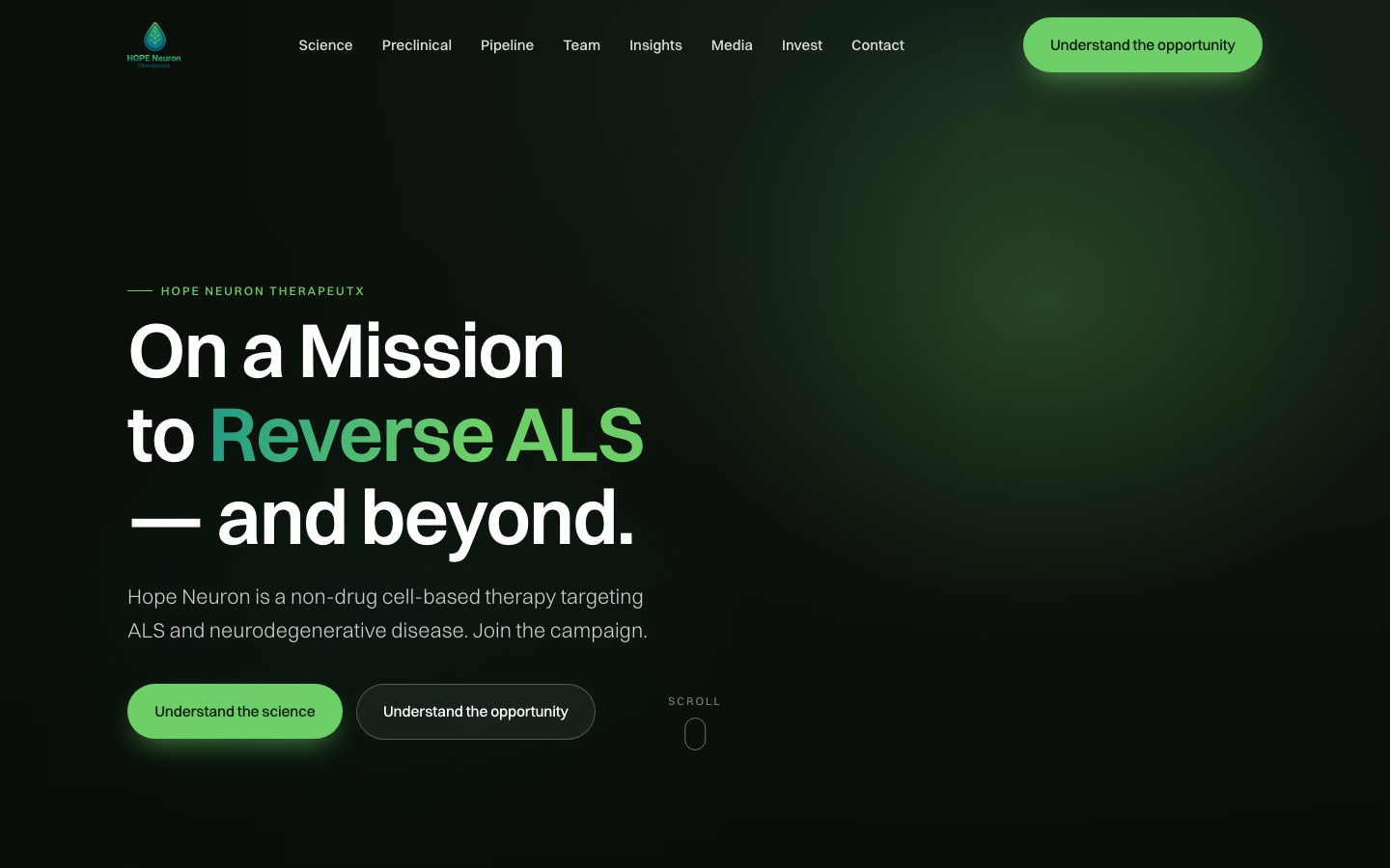 Hope Neuron website screenshot